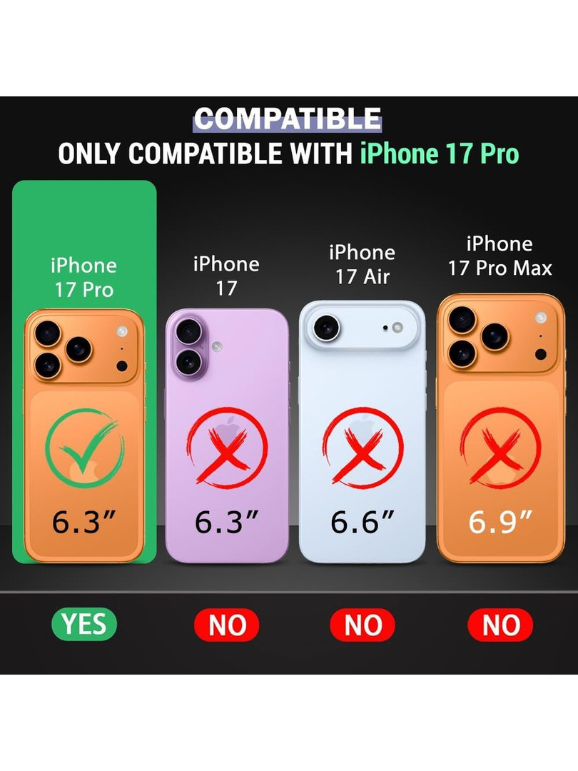 Luxury Kase iPhone 17 Pro Shockproof Transparent Cover Rotating Kickstand Ring